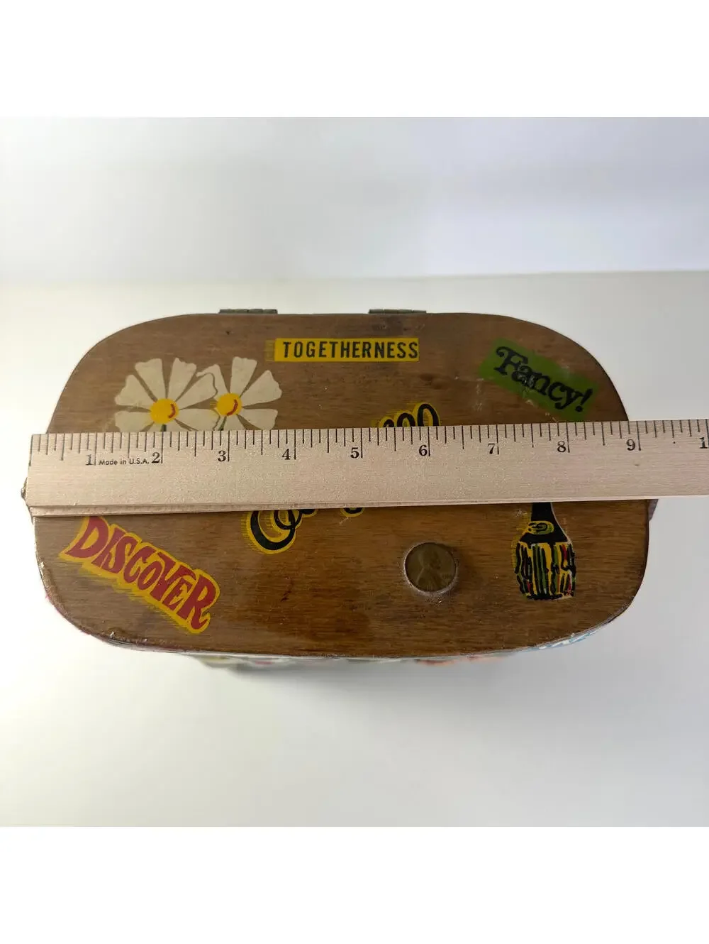 Woven Basket by Caro-Nan Handpainted Vintage East Texas